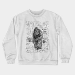 Yellow Gape Bigfoot Study Crewneck Sweatshirt